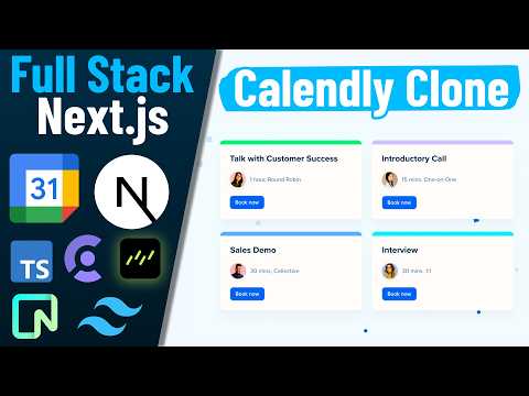 Build a Full Stack Next.js App with Google Calendar – TypeScript, Drizzle, ShadCN, Tailwind [Video]